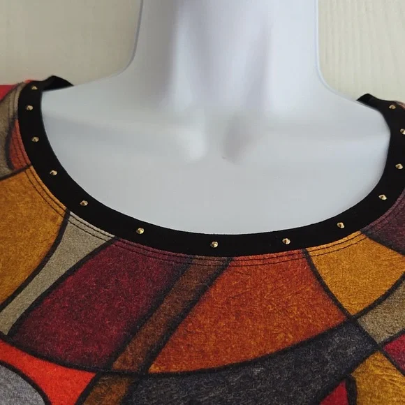 Dolcezza Simply Art | Heart Leaves Abstract Tunic Top * NWT - Picture 6 of 12